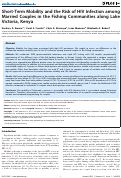 Cover page: Short-Term Mobility and the Risk of HIV Infection among Married Couples in the Fishing Communities along Lake Victoria, Kenya