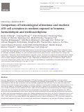 Cover page: Comparison of hematological alterations and markers of B-cell activation in workers exposed to benzene, formaldehyde and trichloroethylene