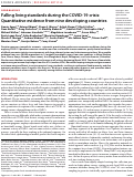 Cover page: Falling living standards during the COVID-19 crisis: Quantitative evidence from nine developing countries.