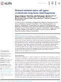 Cover page: Distinct skeletal stem cell types orchestrate long bone skeletogenesis