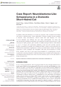 Cover page: Case Report: Neuroblastoma-Like Schwannoma in a Domestic Short-Haired Cat