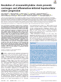 Cover page: Resolution of eicosanoid/cytokine storm prevents carcinogen and inflammation-initiated hepatocellular cancer progression