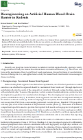 Cover page: Bioengineering an Artificial Human Blood–Brain Barrier in Rodents