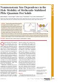 Cover page: Nonmonotonic Size Dependence in the Hole Mobility of Methoxide-Stabilized PbSe Quantum Dot Solids