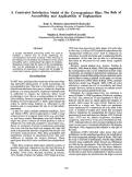 Cover page: A Constraint Satisfaction Model of the Correspondence Bias: The Role of Accessibility and Applicability of Explanations