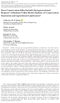 Cover page: Does Conservation Ethic Include Intergenerational Bequest? A Random Utility Model Analysis of Conservation Easements and Agricultural Landowners*