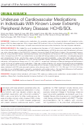 Cover page: Underuse of Cardiovascular Medications in Individuals With Known Lower Extremity Peripheral Artery Disease: HCHS/SOL