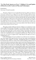 Cover page: “Un Niño Puede Agarrar un Perro”: Children’s Use and Uptake of Directives in the Context of Play and Performance