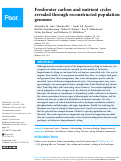 Cover page: Freshwater carbon and nutrient cycles revealed through reconstructed population genomes