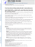 Cover page: Food insecurity and binge‐eating disorder in early adolescence