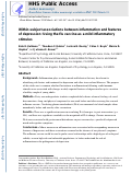 Cover page: Within-subject associations between inflammation and features of depression: Using the flu vaccine as a mild inflammatory stimulus