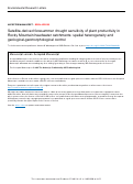 Cover page: Satellite-derived foresummer drought sensitivity of plant productivity in Rocky Mountain headwater catchments: spatial heterogeneity and geological-geomorphological control