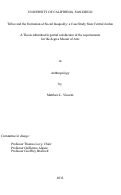 Cover page: Tribes and the Formation of Social Inequality : : a Case Study from Central Jordan