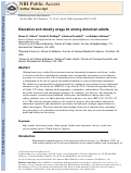 Cover page: Education and obesity at age 40 among American adults