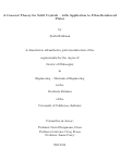 Cover page: A Cosserat Theory for Solid Crystals – with Application to Fiber-Reinforced Plates