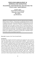 Cover page: RESOLVING AMBIVALENCE IN MARSHALLESE NAVIGATION:RELEARNING, REINTERPRETING, AND REVIVING THE “STICK CHART” WAVE MODELS