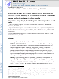 Cover page: Is diabetes mellitus associated with increased incidence and disease-specific mortality in endometrial cancer? A systematic review and meta-analysis of cohort studies