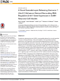 Cover page: A Novel Gonadotropin-Releasing Hormone 1 (Gnrh1) Enhancer-Derived Noncoding RNA Regulates Gnrh1 Gene Expression in GnRH Neuronal Cell Models