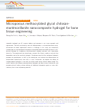 Cover page: Microporous methacrylated glycol chitosan-montmorillonite nanocomposite hydrogel for bone tissue engineering