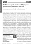 Cover page: 3D Lifetime Tomography Reveals How CdCl2 Improves Recombination Throughout CdTe Solar Cells