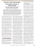 Cover page: Structure of the LDL receptor extracellular domain at endosomal pH