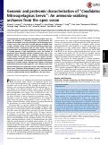 Cover page: Genomic and proteomic characterization of Candidatus Nitrosopelagicus brevis: an ammonia-oxidizing archaeon from the open ocean.