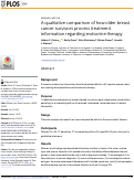 Cover page: A qualitative comparison of how older breast cancer survivors process treatment information regarding endocrine therapy