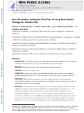 Cover page: Dose escalation during the first year of long-term opioid therapy for chronic pain.