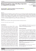 Cover page: Refractory gastric ulcer bleeding responsive to long-term octreotide