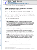 Cover page: Safety of outpatient unilateral medialization laryngoplasty across two academic institutions