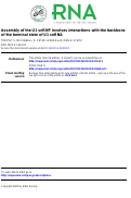 Cover page: Assembly of the U1 snRNP involves interactions with the backbone of the terminal stem of U1 snRNA
