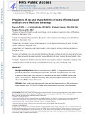 Cover page: Prevalence of use and characteristics of users of home-based medical care in Medicare Advantage.