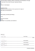 Cover page: Pharmacological Targeting of IRE1α Ameliorates Insulin Resistance Through Preservation of the Insulin Receptor Signaling Pathway