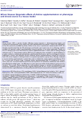 Cover page: Wilson Disease: Epigenetic effects of choline supplementation on phenotype and clinical course in a mouse model