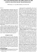 Cover page: FULL ELECTROMAGNETIC FEL SIMULATION VIA THE LORENTZ-BOOSTED FRAME TRANSFORMATION
