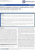 Cover page: Mutual regulation between deubiquitinase CYLD and retroviral oncoprotein Tax