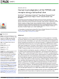 Cover page: Human local adaptation of the TRPM8 cold receptor along a latitudinal cline