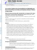 Cover page: Associations Between Perceived Neighborhood Walkability and Device-Based Physical Activity and Sedentary Behavior Patterns in Older Adults.