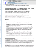 Cover page: The heterogeneous effects of cigarette prices on brand choice in China: implications for tobacco control policy