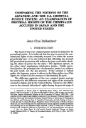 Cover page: Comparing the Notions of the Japanese and the U.S. Criminal Justice System: An Examination of Pretrial Rights of the Criminally Accused in Japan and the United States