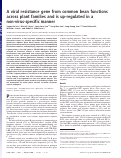 Cover page: A viral resistance gene from common bean functions across plant families and is up-regulated in a non-virus-specific manner.