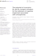 Cover page: The potential of muscarinic M1 and M4 receptor activators for the treatment of cognitive impairment associated with schizophrenia.