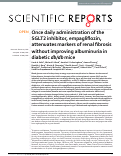 Cover page: Once daily administration of the SGLT2 inhibitor, empagliflozin, attenuates markers of renal fibrosis without improving albuminuria in diabetic db/db mice