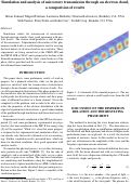 Cover page: SIMULATION AND ANALYSIS OF MICROWAVE TRANSMISSION THROUGH AN ELECTRON CLOUD, A COMPARISON 
OF RESULTS