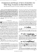 Cover page: Comparison and Design of Servo Controllers for Dual-Stage Actuators in Hard Disk Drives