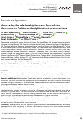 Cover page: Uncovering the relationship between food-related discussion on Twitter and neighborhood characteristics