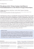 Cover page: Phosphoinositide 3-Kinase Gamma Contributes to Neuroinflammation in a Rat Model of Surgical Brain Injury