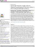 Cover page: Super high-resolution single-molecule sequence-based typing of HLA class I alleles in HIV-1 infected individuals in Ghana.