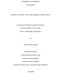 Cover page: A grammar of Abawiri, a Lakes Plain language of Papua, Indonesia