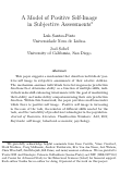 Cover page: A model of positive self-image in subjective assessments